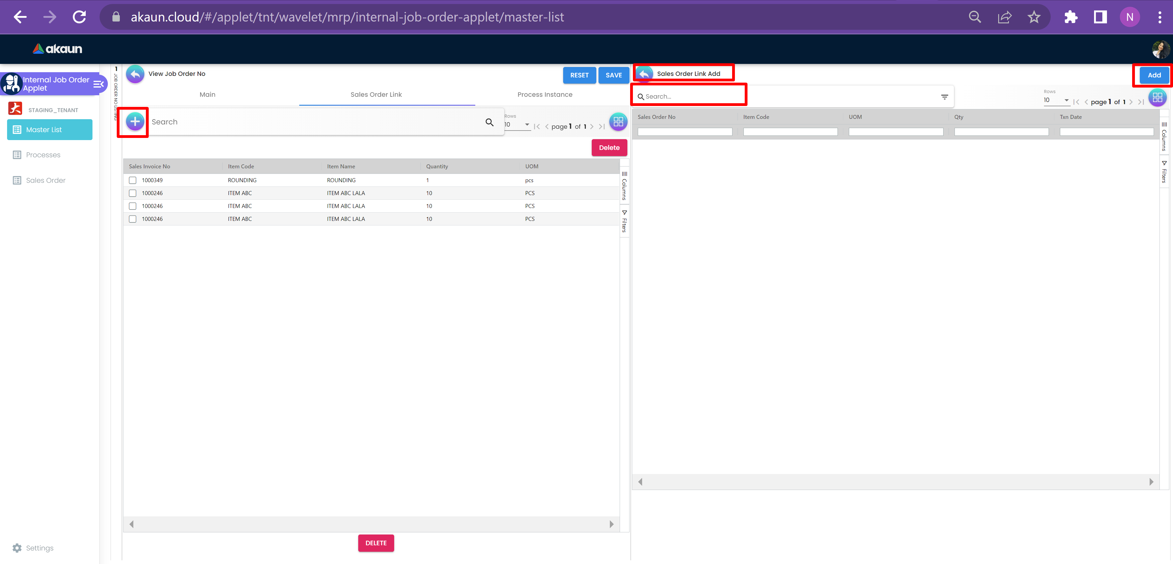 SalesOrderLink-Add