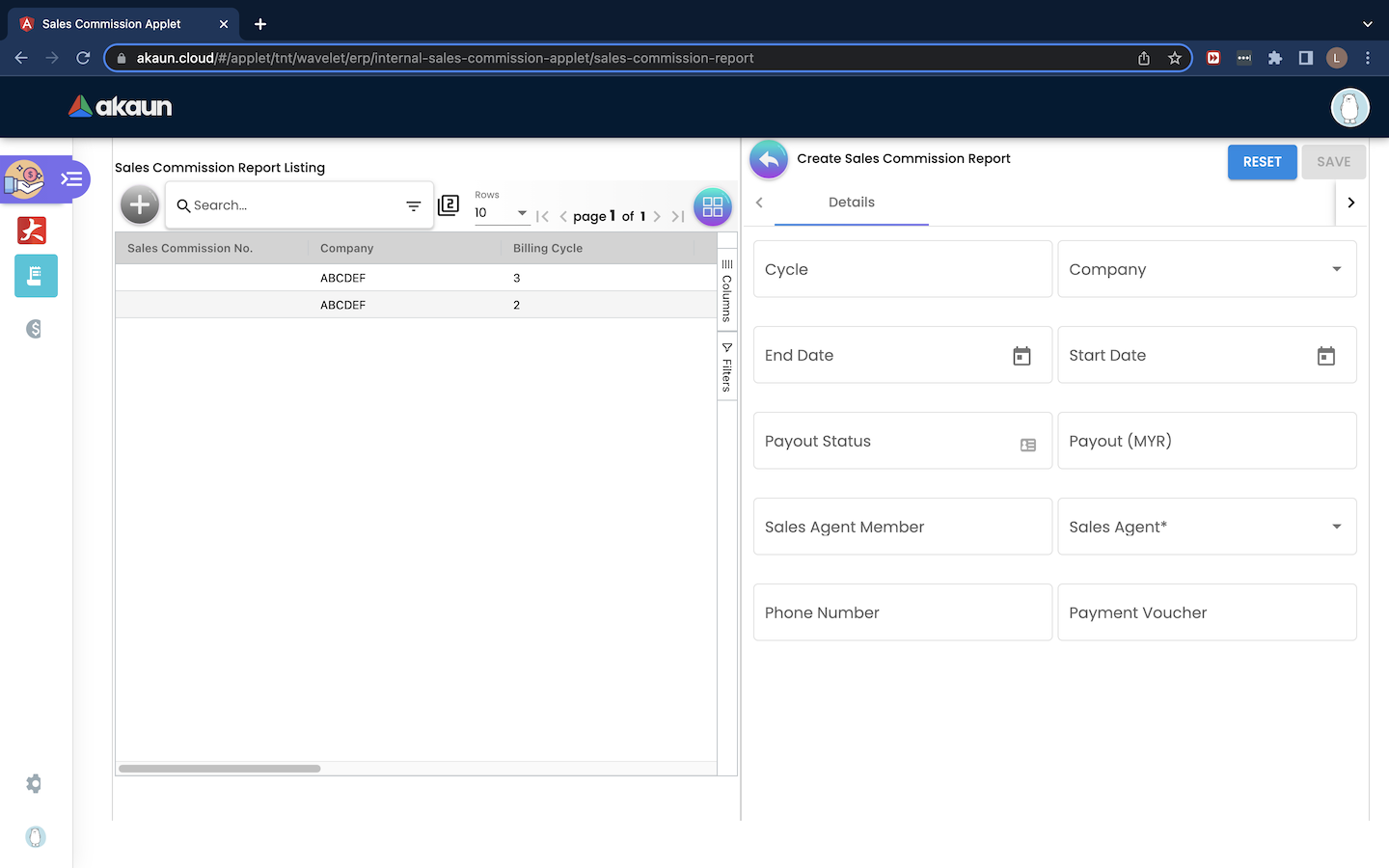 Create Sales Commission Report