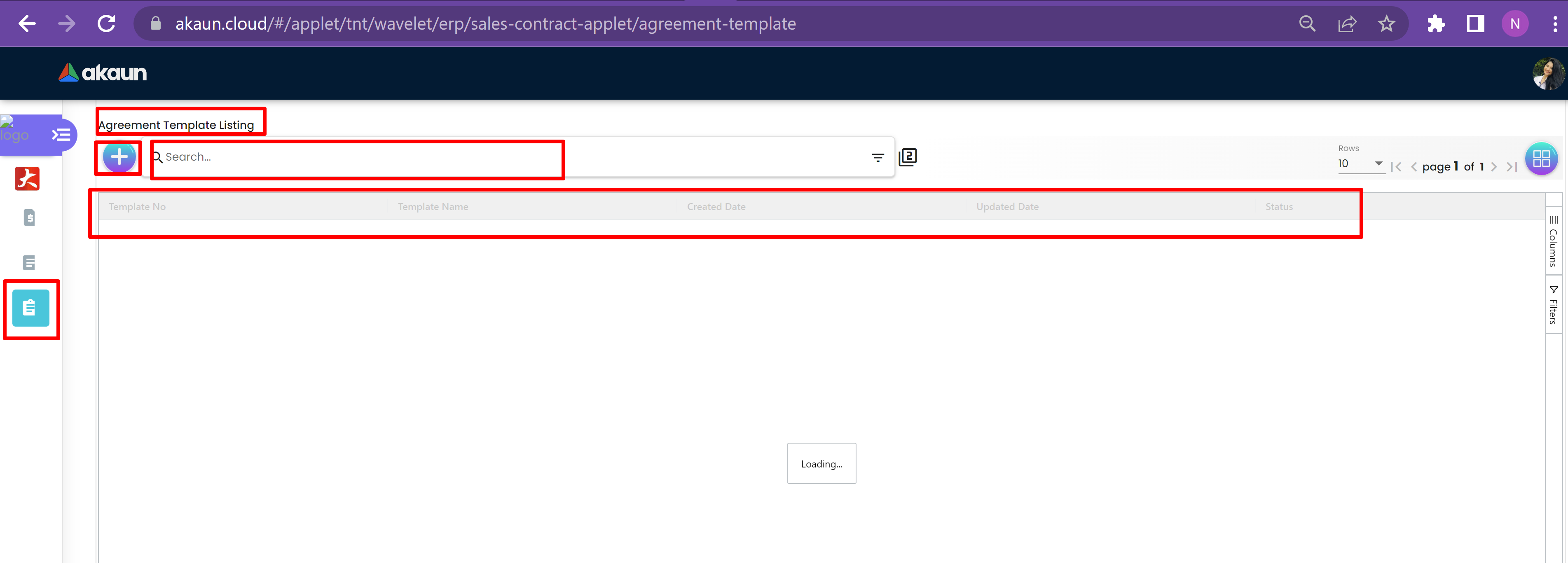 Agreement Template Listing