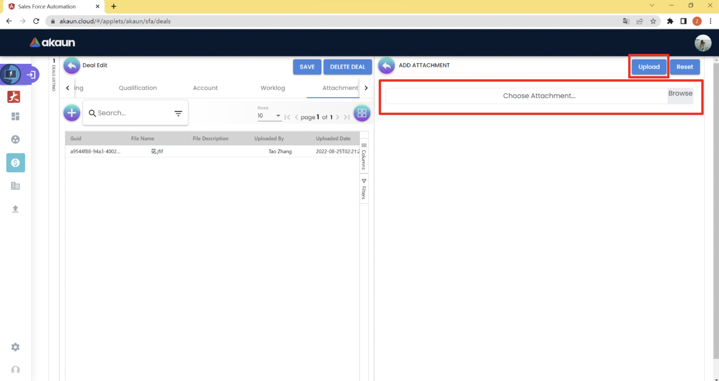 Upload Attachments