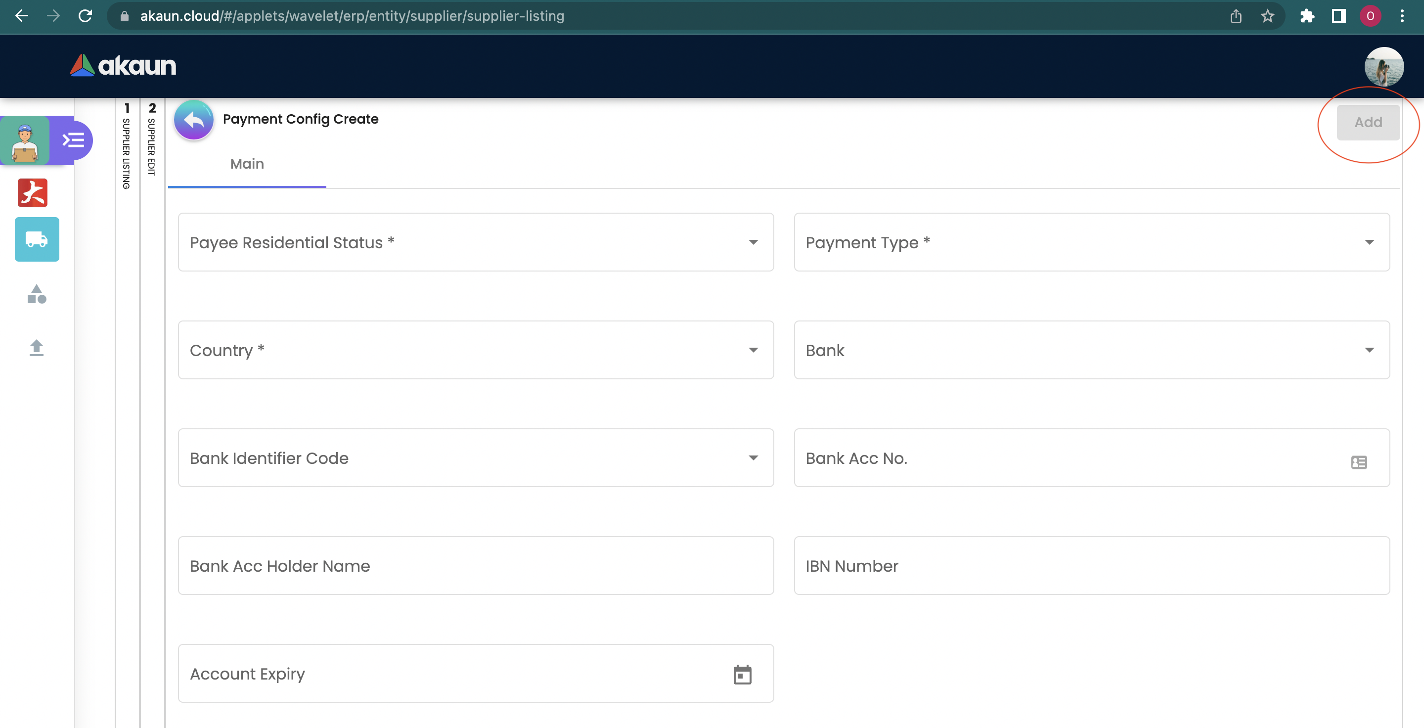 Create Payment Config