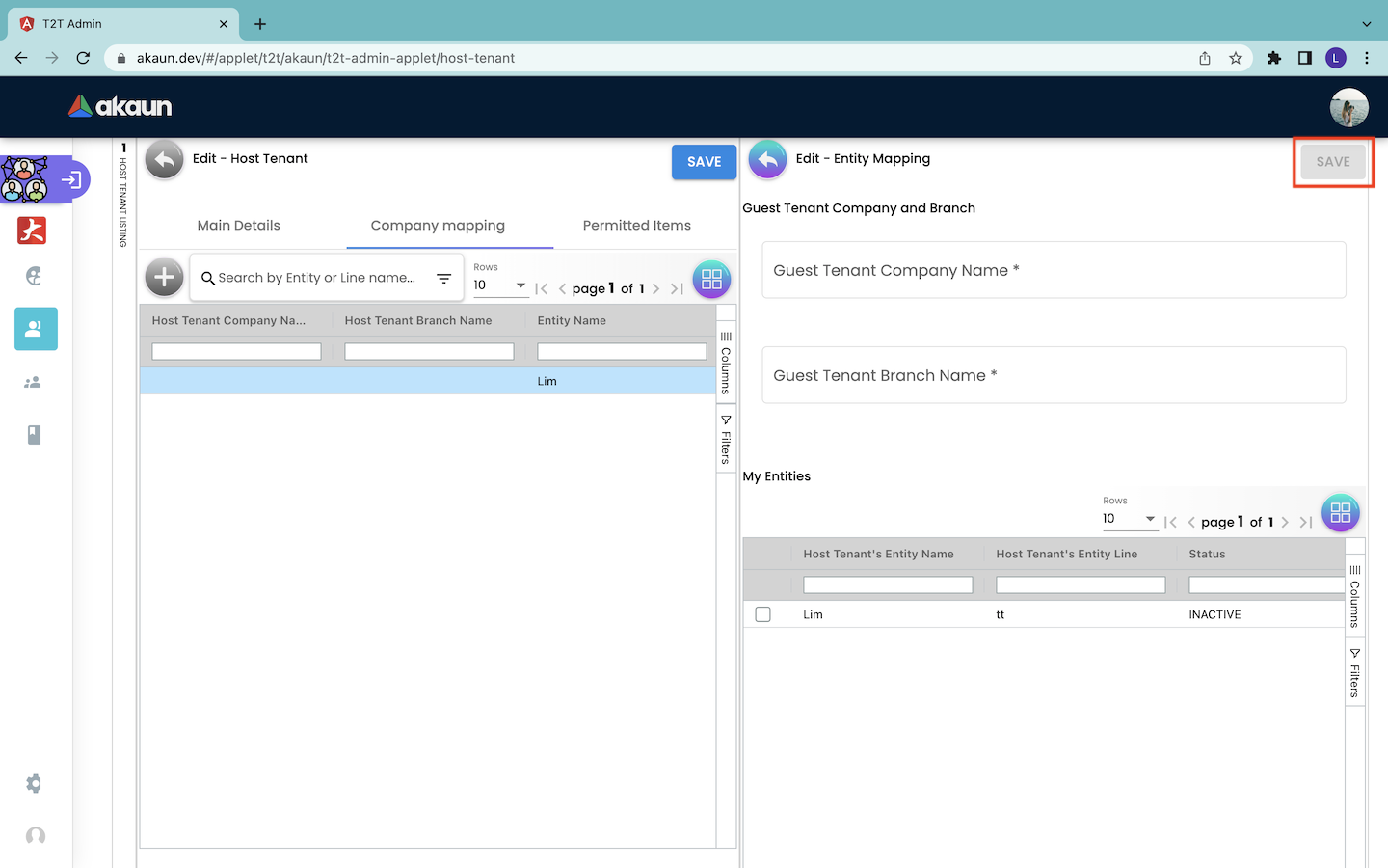 Edit Entity Mapping