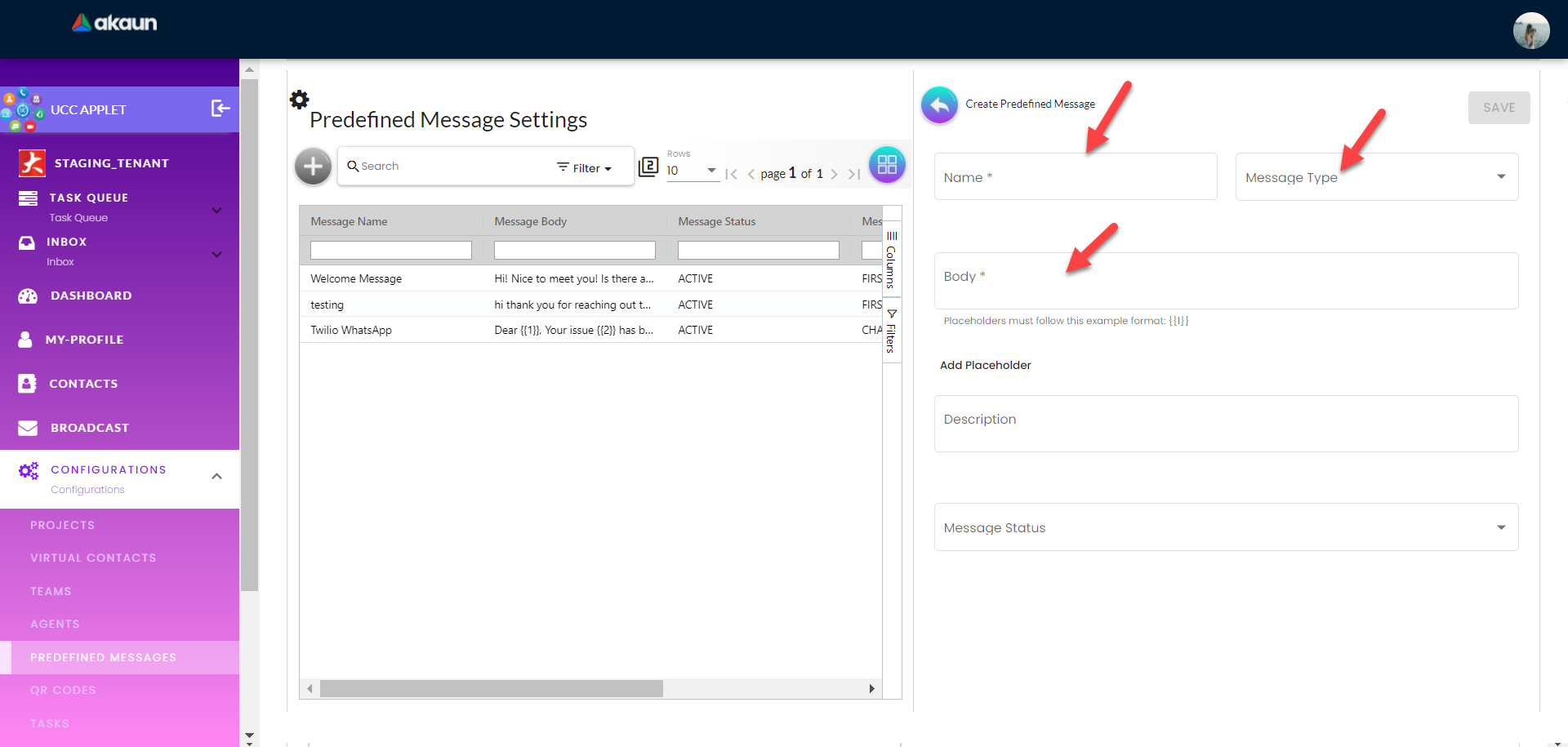 admin access predefined msg 5 1