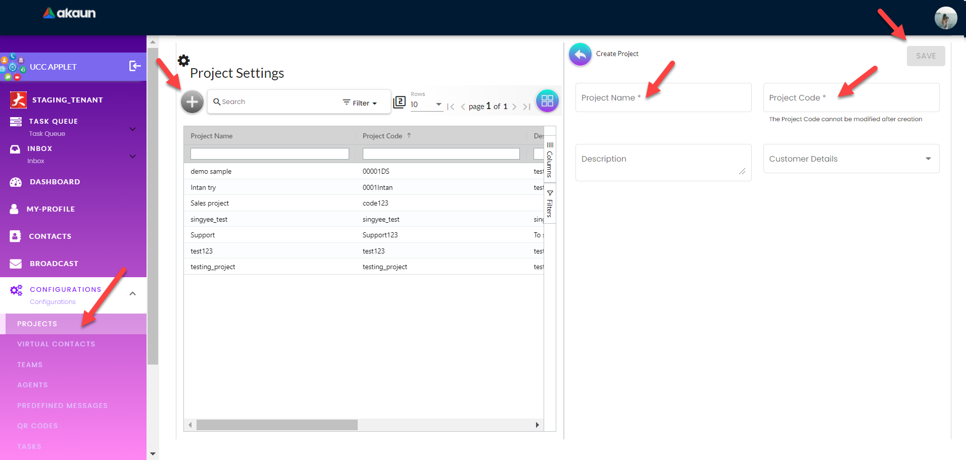 admin access project