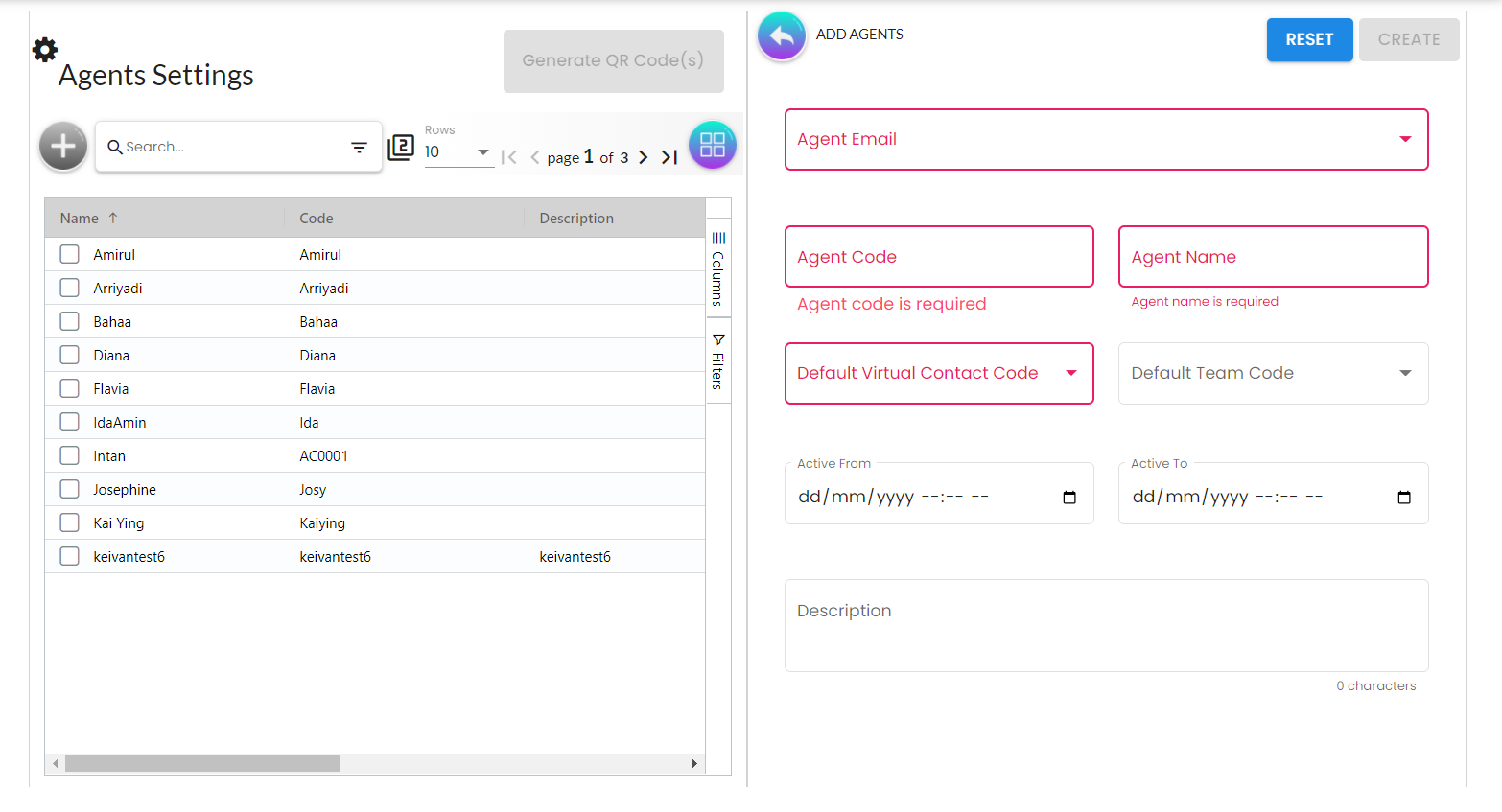 config agents add