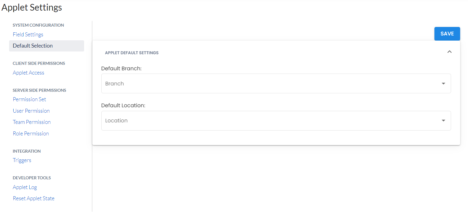 settings sys config default setting