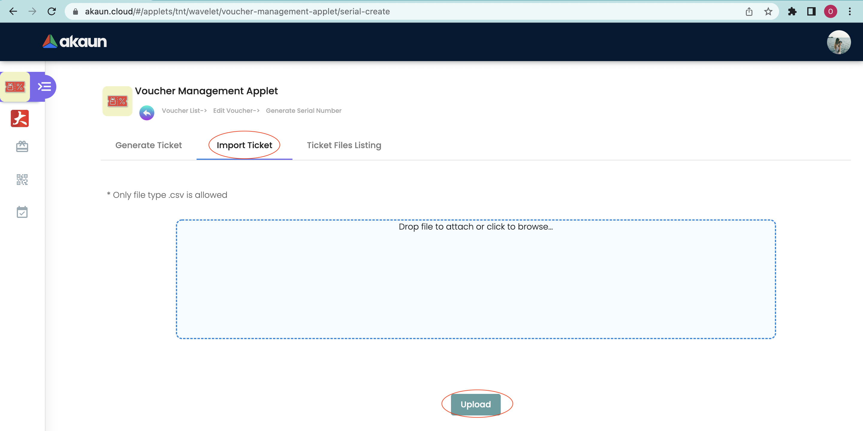 Ticket Management - Import