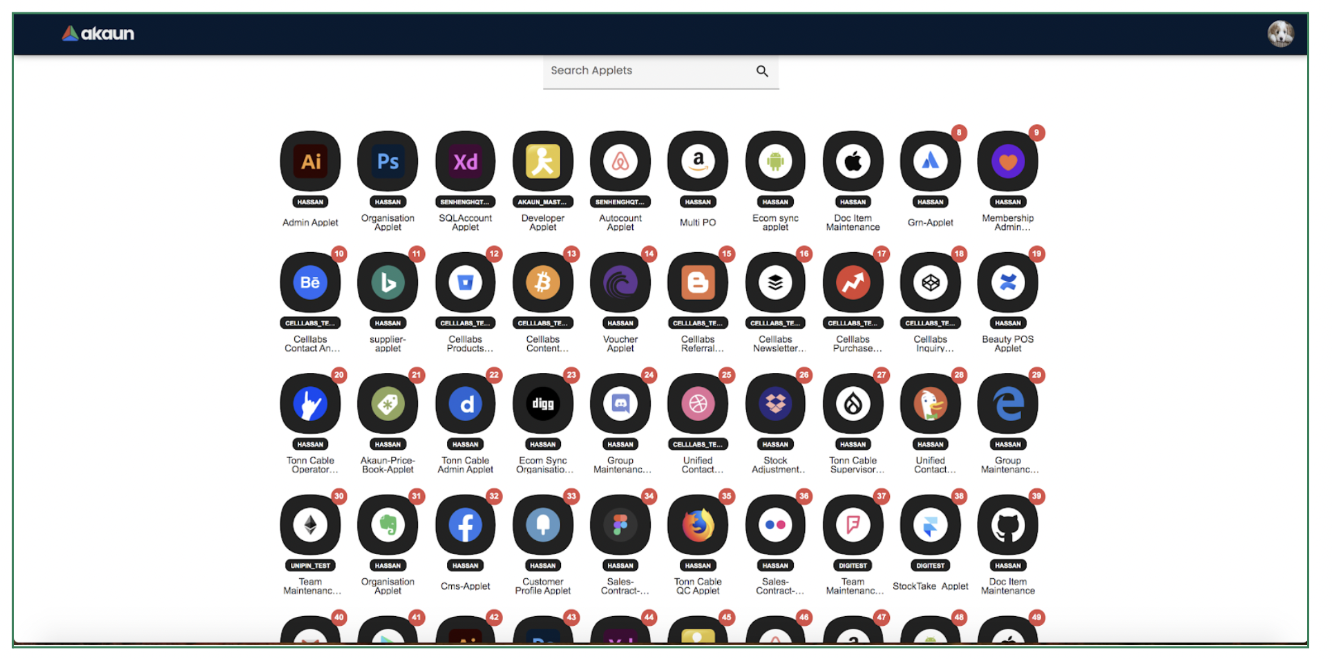 Applet Store