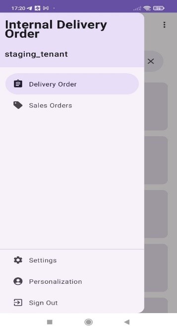 Main sections of the app
