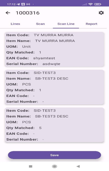 Scan Line Tab