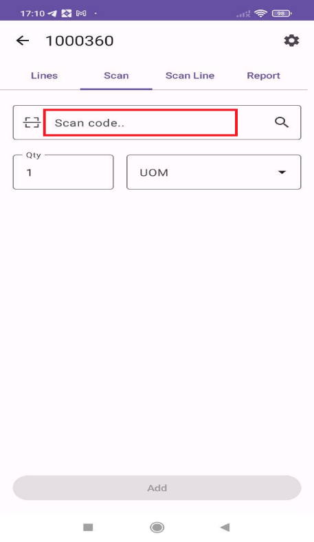 Manual scan