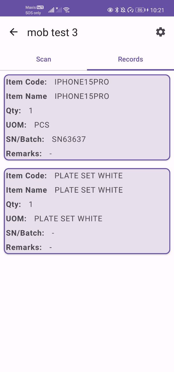 Records Listing