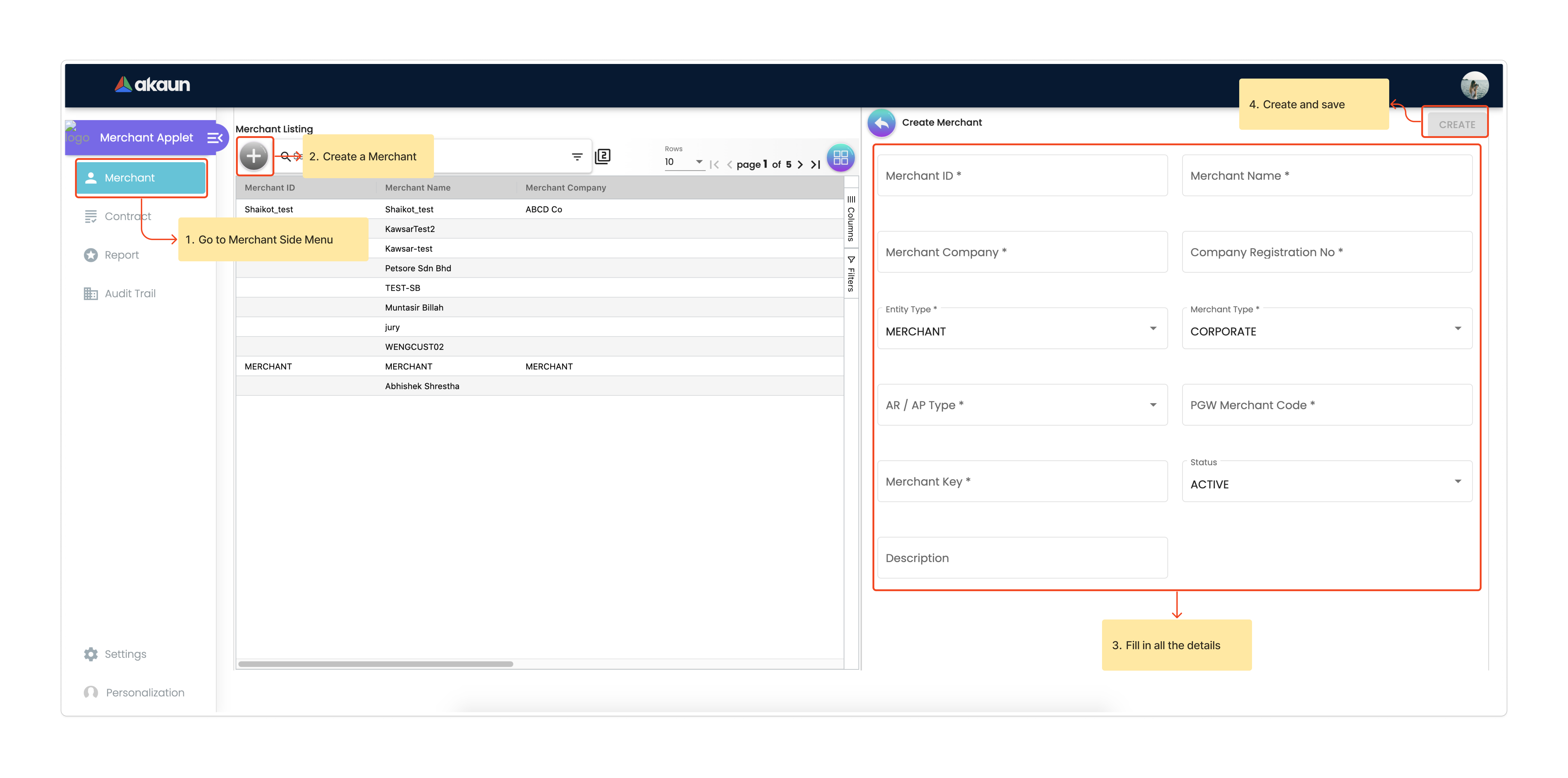 08 Merchant Admin Applet Creating Merchant