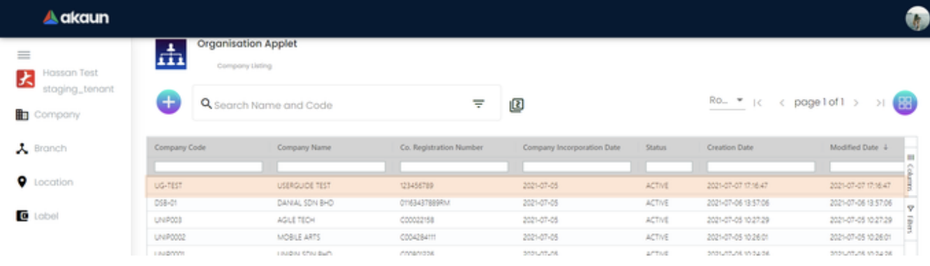 CompanyListing