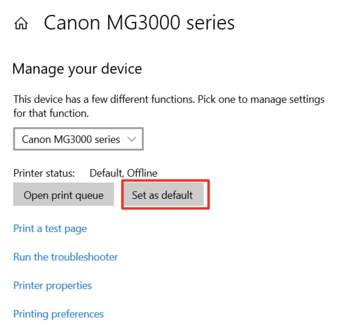 Set As Default