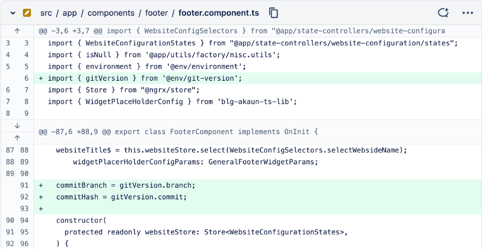 Sample picture of footer.component.ts