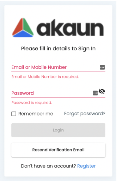 Sign In Main Page