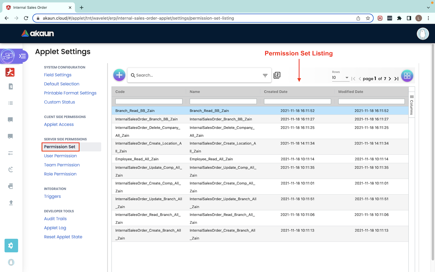 Listing